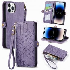 Lacné Kryty | Peňaženkové puzdro Purse case fialové – Apple iPhone 15 Pro | Lacné Kryty