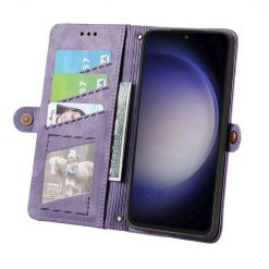 Peňaženkové puzdro Purse case fialové – Samsung Galaxy S23 FE | Lacné Kryty Lacné Kryty | Peňaženkové puzdro Purse case fialové – Samsung Galaxy S23 FE | Lacné Kryty