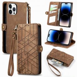 Lacné Kryty | Peňaženkové puzdro Purse case hnedé – Apple iPhone 15 Pro Max | Lacné Kryty