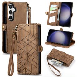 Peňaženkové puzdro Purse case hnedé – Samsung Galaxy S23 FE | Lacné Kryty Lacné Kryty | Peňaženkové puzdro Purse case hnedé – Samsung Galaxy S23 FE | Lacné Kryty