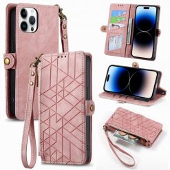 Lacné Kryty | Peňaženkové puzdro Purse case ružové – Apple iPhone 15 Pro | Lacné Kryty
