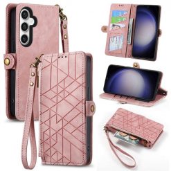 Peňaženkové puzdro Purse case ružové – Samsung Galaxy S23 FE | Lacné Kryty Lacné Kryty | Peňaženkové puzdro Purse case ružové – Samsung Galaxy S23 FE | Lacné Kryty