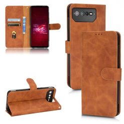 Peňaženkové puzdro Solid hnedé – Asus ROG Phone 6 / 6D / 6D Ultimate | Lacné Kryty Lacné Kryty | Peňaženkové puzdro Solid hnedé – Asus ROG Phone 6 / 6D / 6D Ultimate | Lacné Kryty
