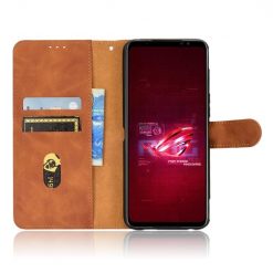 Peňaženkové puzdro Solid hnedé – Asus ROG Phone 6 / 6D / 6D Ultimate | Lacné Kryty Lacné Kryty | Peňaženkové puzdro Solid hnedé – Asus ROG Phone 6 / 6D / 6D Ultimate | Lacné Kryty