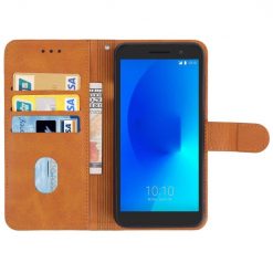 Lacné Kryty | Peňaženkové puzdro Splendid case hnedé – Alcatel 1 2021 | Lacné Kryty