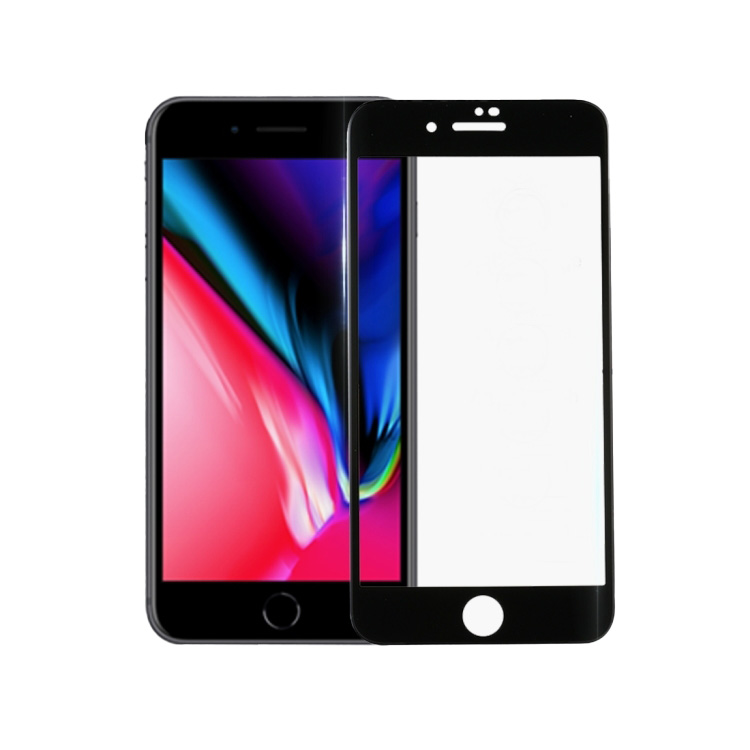 E-shop Tvrdené sklo celopovrchové čierne – Apple iPhone 6 / iPhone 6S / iPhone 7 / iPhone 8 / iPhone SE 2020 / iPhone SE 2022