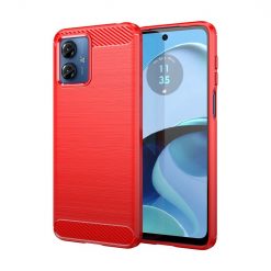 Lacné Kryty | Zadný Kryt Carbon červený – Motorola Moto G14 | Lacné Kryty