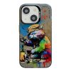 Lacné Kryty | Zadný kryt na mobil Oil Painting case Čierna mačka – Apple iPhone 15 | Lacné Kryty