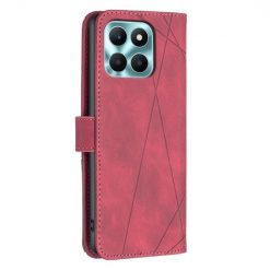 Knižkové puzdro Rhombus červené – Honor X6a | Lacné Kryty Lacné Kryty | Knižkové puzdro Rhombus červené – Honor X6a | Lacné Kryty
