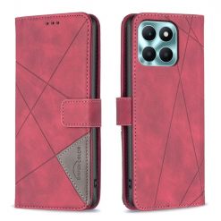 Knižkové puzdro Rhombus červené – Honor X6a | Lacné Kryty Lacné Kryty | Knižkové puzdro Rhombus červené – Honor X6a | Lacné Kryty