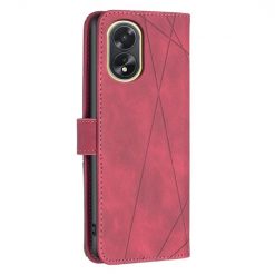 Knižkové puzdro Rhombus červené – Oppo A38 | Lacné Kryty Lacné Kryty | Knižkové puzdro Rhombus červené – Oppo A38 | Lacné Kryty