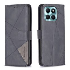 Knižkové puzdro Rhombus čierne – Honor X6a | Lacné Kryty Lacné Kryty | Knižkové puzdro Rhombus čierne – Honor X6a | Lacné Kryty