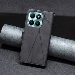Knižkové puzdro Rhombus čierne – Honor X6a | Lacné Kryty Lacné Kryty | Knižkové puzdro Rhombus čierne – Honor X6a | Lacné Kryty