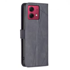 Knižkové puzdro Rhombus čierne – Motorola Moto G84 5G | Lacné Kryty Lacné Kryty | Knižkové puzdro Rhombus čierne – Motorola Moto G84 5G | Lacné Kryty