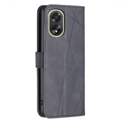 Knižkové puzdro Rhombus čierne – Oppo A38 | Lacné Kryty Lacné Kryty | Knižkové puzdro Rhombus čierne – Oppo A38 | Lacné Kryty