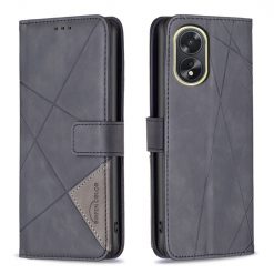 Knižkové puzdro Rhombus čierne – Oppo A38 | Lacné Kryty Lacné Kryty | Knižkové puzdro Rhombus čierne – Oppo A38 | Lacné Kryty