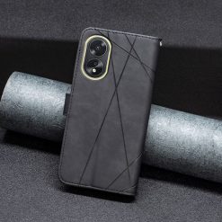 Knižkové puzdro Rhombus čierne – Oppo A38 | Lacné Kryty Lacné Kryty | Knižkové puzdro Rhombus čierne – Oppo A38 | Lacné Kryty
