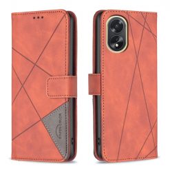 Knižkové puzdro Rhombus hnedé – Oppo A38 | Lacné Kryty Lacné Kryty | Knižkové puzdro Rhombus hnedé – Oppo A38 | Lacné Kryty