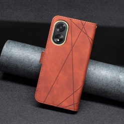 Knižkové puzdro Rhombus hnedé – Oppo A38 | Lacné Kryty Lacné Kryty | Knižkové puzdro Rhombus hnedé – Oppo A38 | Lacné Kryty