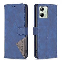 Knižkové puzdro Rhombus modré – Motorola Moto G54 5G / G54 5G Power Edition | Lacné Kryty Lacné Kryty | Knižkové puzdro Rhombus modré – Motorola Moto G54 5G / G54 5G Power Edition | Lacné Kryty