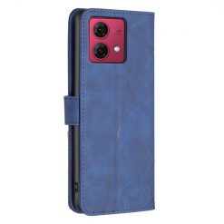 Knižkové puzdro Rhombus modré – Motorola Moto G84 5G | Lacné Kryty Lacné Kryty | Knižkové puzdro Rhombus modré – Motorola Moto G84 5G | Lacné Kryty