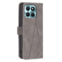 Knižkové puzdro Rhombus sivé – Honor X6a | Lacné Kryty Lacné Kryty | Knižkové puzdro Rhombus sivé – Honor X6a | Lacné Kryty