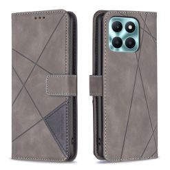 Knižkové puzdro Rhombus sivé – Honor X6a | Lacné Kryty Lacné Kryty | Knižkové puzdro Rhombus sivé – Honor X6a | Lacné Kryty