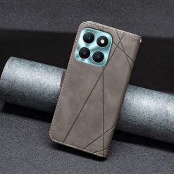 Knižkové puzdro Rhombus sivé – Honor X6a | Lacné Kryty Lacné Kryty | Knižkové puzdro Rhombus sivé – Honor X6a | Lacné Kryty