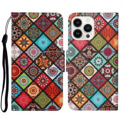 Knižkové puzdro Trendy Cross case Farebné mandaly – Apple iPhone 15 Pro Max | Lacné Kryty Lacné Kryty | Knižkové puzdro Trendy Cross case Farebné mandaly – Apple iPhone 15 Pro Max | Lacné Kryty