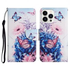 Knižkové puzdro Trendy Cross case Fialový motýľ – Apple iPhone 15 Pro Max | Lacné Kryty Lacné Kryty | Knižkové puzdro Trendy Cross case Fialový motýľ – Apple iPhone 15 Pro Max | Lacné Kryty