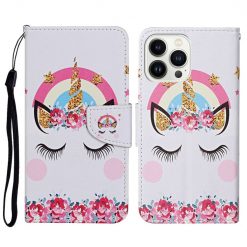 Lacné Kryty | Knižkové puzdro Trendy Cross case Jednorožec – Apple iPhone 15 Pro | Lacné Kryty