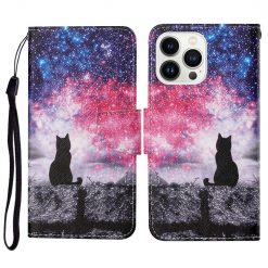 Knižkové puzdro Trendy Cross case Mačka a vesmír – Apple iPhone 15 Pro Max | Lacné Kryty Lacné Kryty | Knižkové puzdro Trendy Cross case Mačka a vesmír – Apple iPhone 15 Pro Max | Lacné Kryty