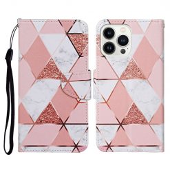 Lacné Kryty | Knižkové puzdro Trendy Cross case Mramor – Apple iPhone 15 Pro Max | Lacné Kryty
