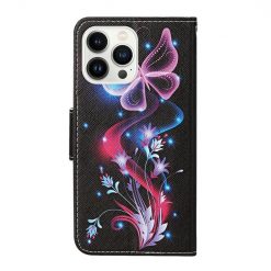 Lacné Kryty | Knižkové puzdro Trendy Cross case Nočný motýľ – Apple iPhone 15 Pro Max | Lacné Kryty