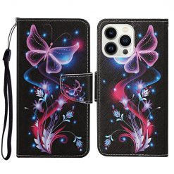 Lacné Kryty | Knižkové puzdro Trendy Cross case Nočný motýľ – Apple iPhone 15 Pro Max | Lacné Kryty