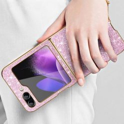 Lacné Kryty | Ligotavý kryt Glitter Case ružový – Samsung Galaxy Z Flip 5 | Lacné Kryty