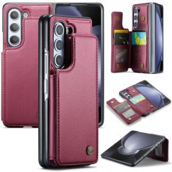 Lacné Kryty | Multifunkčné peňaženkové puzdro CaseMe Business case bordové – Samsung Galaxy Z Fold 5 | Lacné Kryty