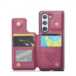 Lacné Kryty | Multifunkčné peňaženkové puzdro CaseMe Business case bordové – Samsung Galaxy Z Fold 5 | Lacné Kryty