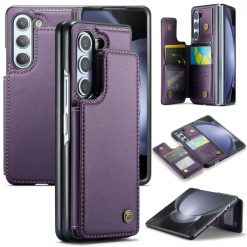 Multifunkčné peňaženkové puzdro CaseMe Business case fialové – Samsung Galaxy Z Fold 5 | Lacné Kryty Lacné Kryty | Multifunkčné peňaženkové puzdro CaseMe Business case fialové – Samsung Galaxy Z Fold 5 | Lacné Kryty