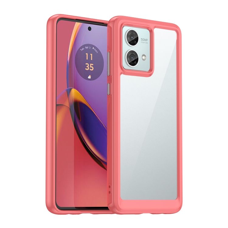 Ochranný kryt Colorful Acrylic case červený – Motorola Moto G84 5G