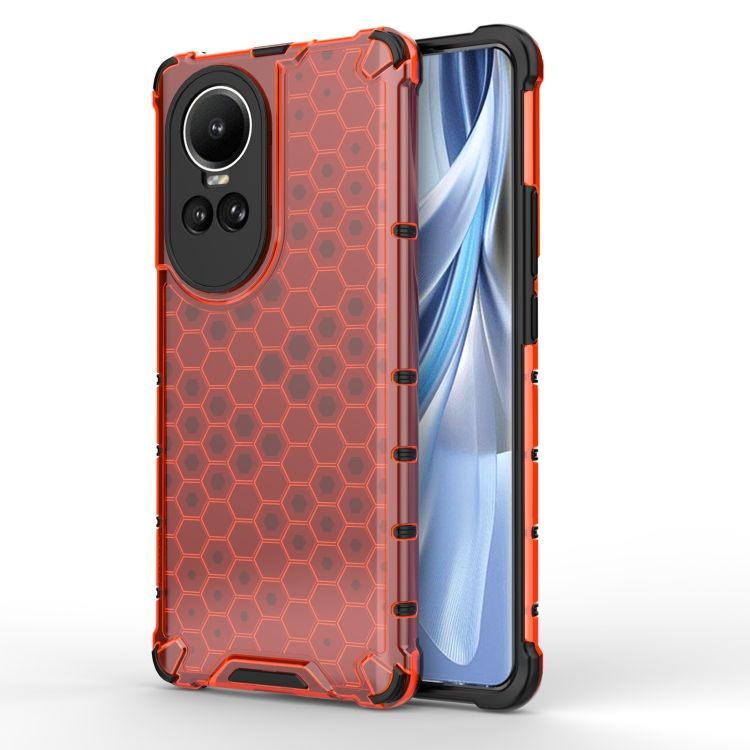 Odolný kryt Honeycomb Armor červený – Oppo Reno 10 5G / Reno 10 Pro 5G