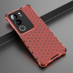 Lacné Kryty | Odolný kryt Honeycomb Armor červený – Vivo V29 | Lacné Kryty