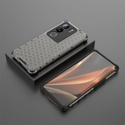 Lacné Kryty | Odolný kryt Honeycomb Armor čierny – Vivo V29 | Lacné Kryty