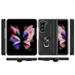 Lacné Kryty | Odolný Kryt Ring Armor case čierny – Samsung Galaxy Z Fold 5 | Lacné Kryty