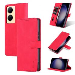 Lacné Kryty | Peňaženkové puzdro AZNS Skin Feel červené – Vivo V29 Lite | Lacné Kryty
