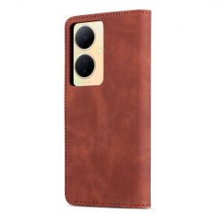 Lacné Kryty | Peňaženkové puzdro AZNS Skin Feel hnedé – Vivo V29 Lite | Lacné Kryty