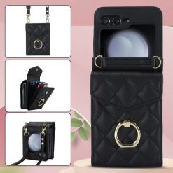 Peňaženkové puzdro Diamond Card case čierne – Samsung Galaxy Z Flip 5 | Lacné Kryty Lacné Kryty | Peňaženkové puzdro Diamond Card case čierne – Samsung Galaxy Z Flip 5 | Lacné Kryty