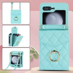 Peňaženkové puzdro Diamond Card case zelené – Samsung Galaxy Z Flip 5 | Lacné Kryty Lacné Kryty | Peňaženkové puzdro Diamond Card case zelené – Samsung Galaxy Z Flip 5 | Lacné Kryty