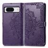 Lacné Kryty | Peňaženkové puzdro Embossing Pattern Mandala Flower modré – Google Pixel 8 Pro | Lacné Kryty