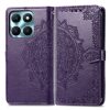 Lacné Kryty | Peňaženkové puzdro Embossing Pattern Mandala Flower zelené – Honor X6a | Lacné Kryty